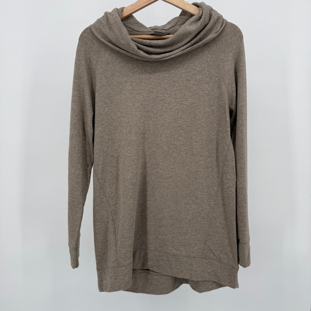 Naturals Reflections‎ Women's Taupe Cowl Neck Long Sleeve Tunic Top Size S
